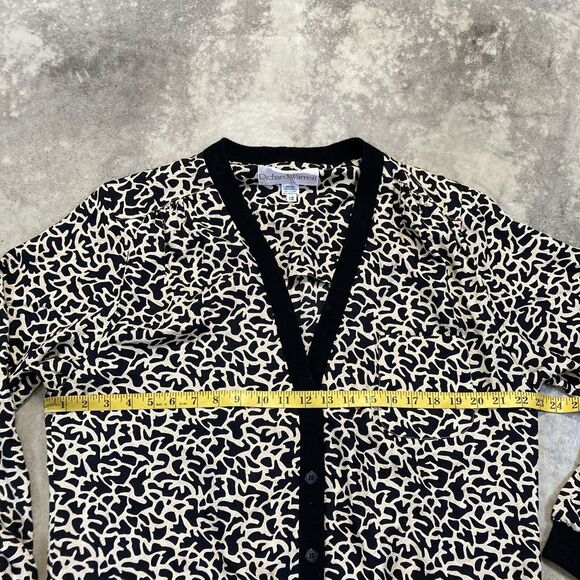 Richard Warren Top Women 12 Silk Printed Long Sleeve Pockets Button Up Vtg‎ - Picture 2 of 13